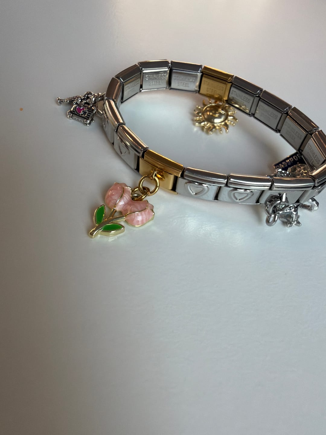 Customer photo review of Charm Tulipanes rosas