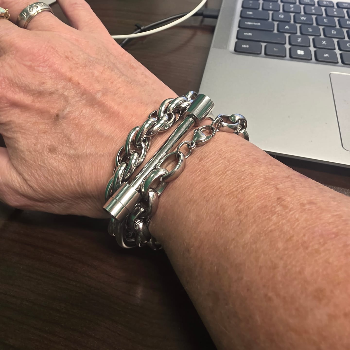 Customer photo review of Audra Bracelet Stack