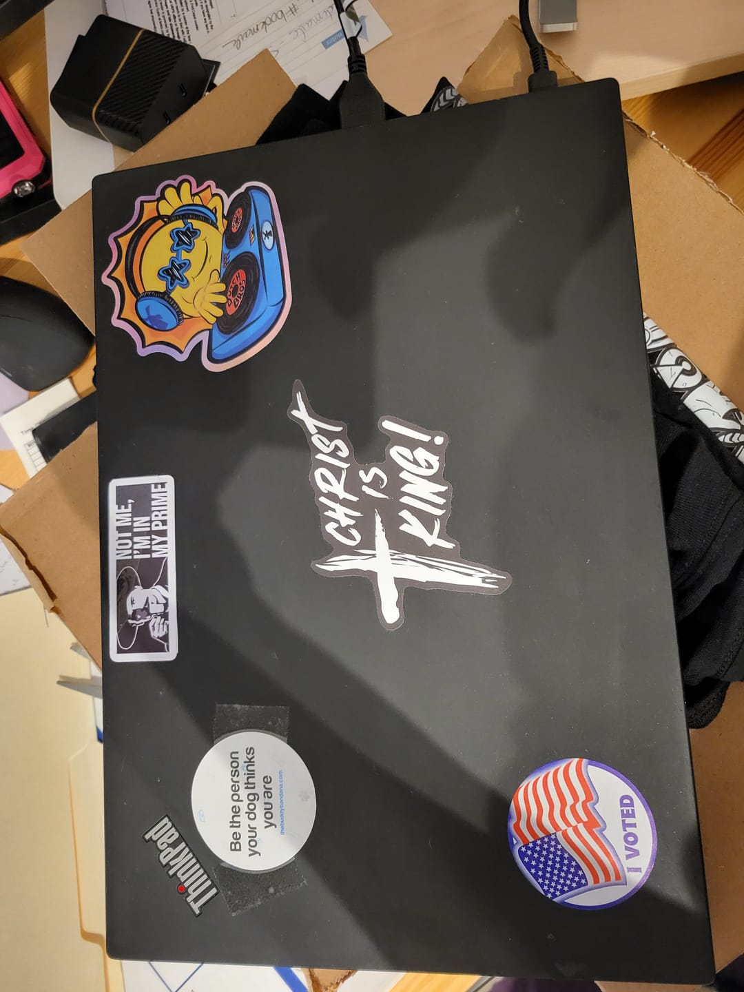 Customer photo review of Christ is King Premium Decal