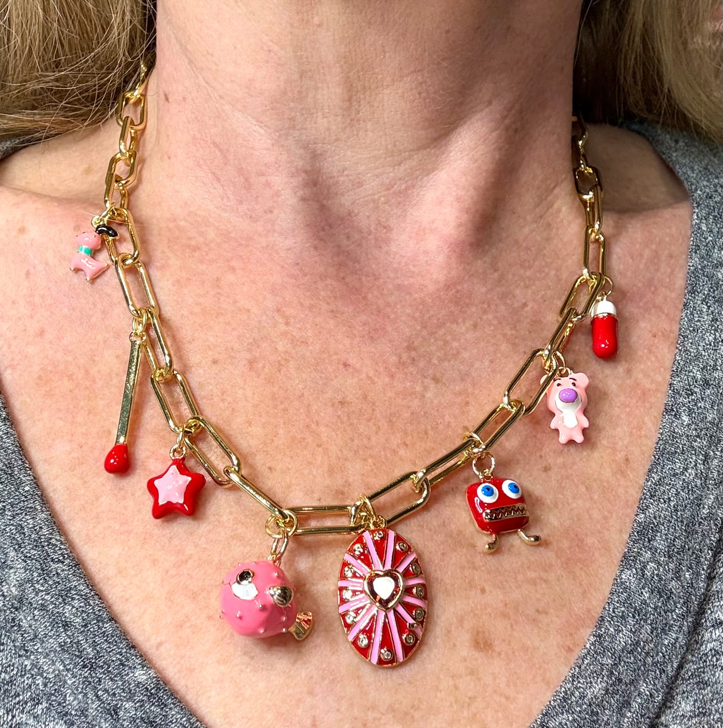Customer photo review of 9 Charm Necklace Bundle (Pick Your Charms TT LIVE)