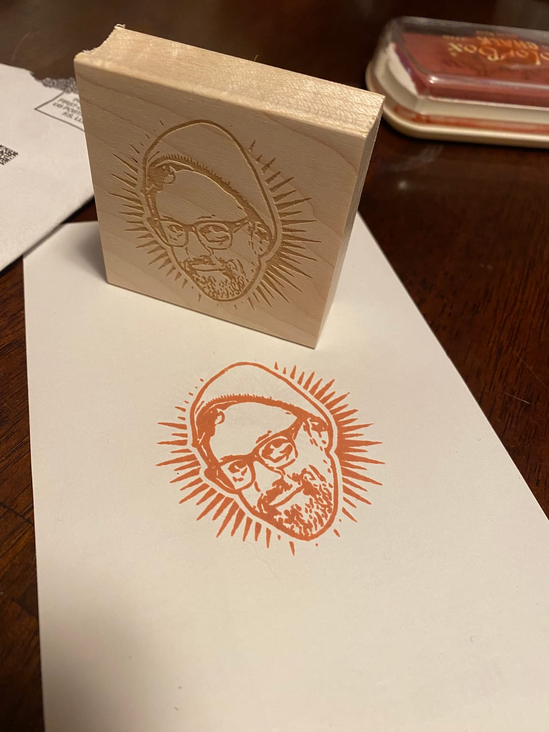 Customer photo review of Face Stamp﹘ Wood stamp no handle / min. 0.7"﹘US