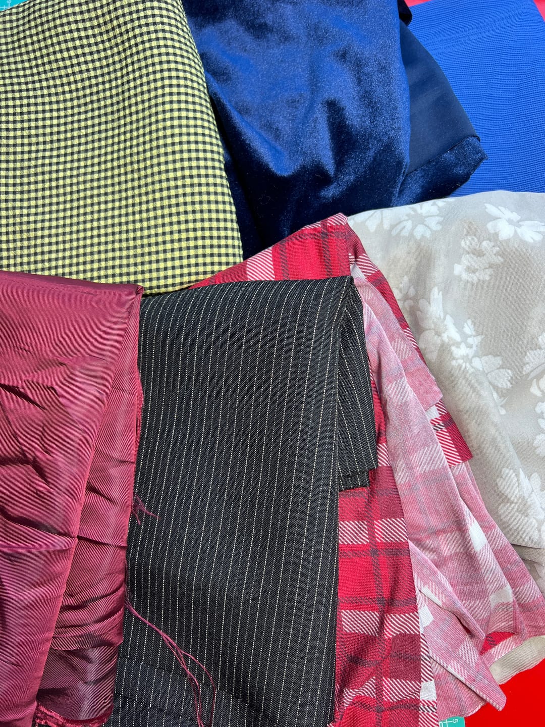 Customer photo review of 1kg Mixed Remnants Fabric Bag- Huge Variety