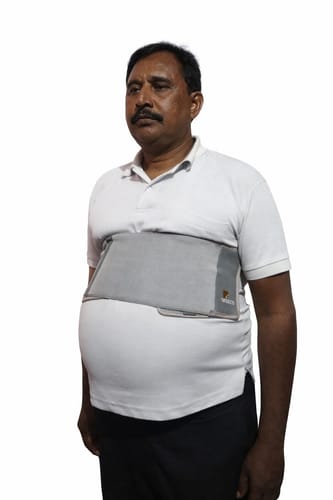 Customer photo review of Rib Belt | Provides Moderate Support to the Injured Ribs & Allows Normal Respiration (Grey)
