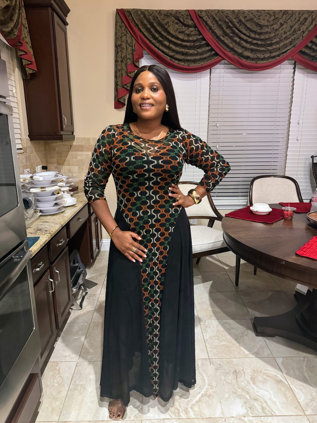 Customer photo review of IRENE MULTICOLOR MAXI DRESS