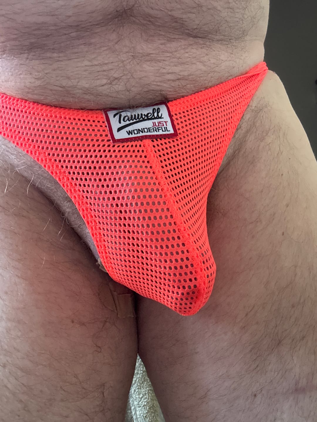 Customer photo review of 2 Pack Men's Breathable Mesh Sexy High-Stretch Sporty Cut Soft Thongs