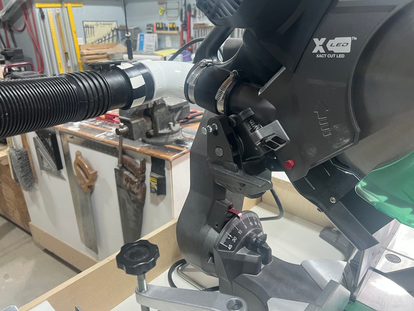 Customer photo review of Metabo/Hitachi 12" Miter Saw Dust Collection Chute