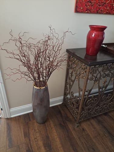 Customer photo review of Bulk 3 Pcs 47" Extra Large Long Curly Willow Branch Corkscrew Branches Tall Artificial Flowers for Floor Vase Wholesale