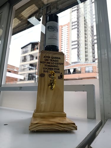 Customer photo review of Casa Master® Wooden Liquor Dispenser: Pour with Style