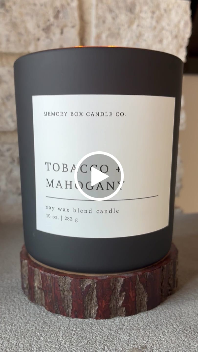 Customer video review of Tobacco + Mahogany 10 oz. Candle