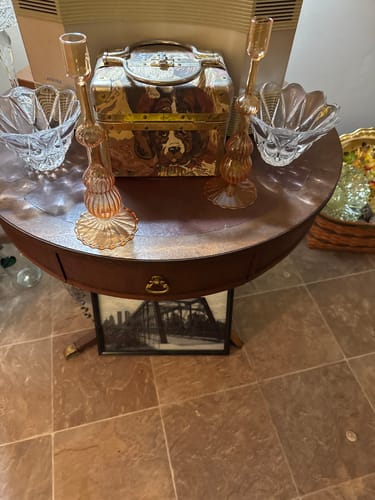 Customer photo review of 10" Vintage Chic Glass Taper Holder
