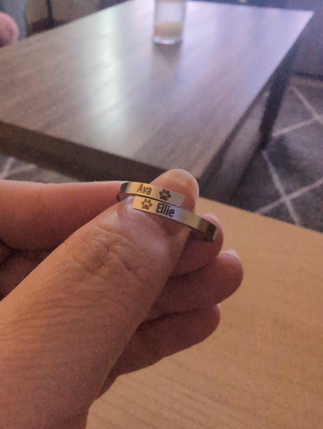 Customer photo review of Custom Pet Name Ring