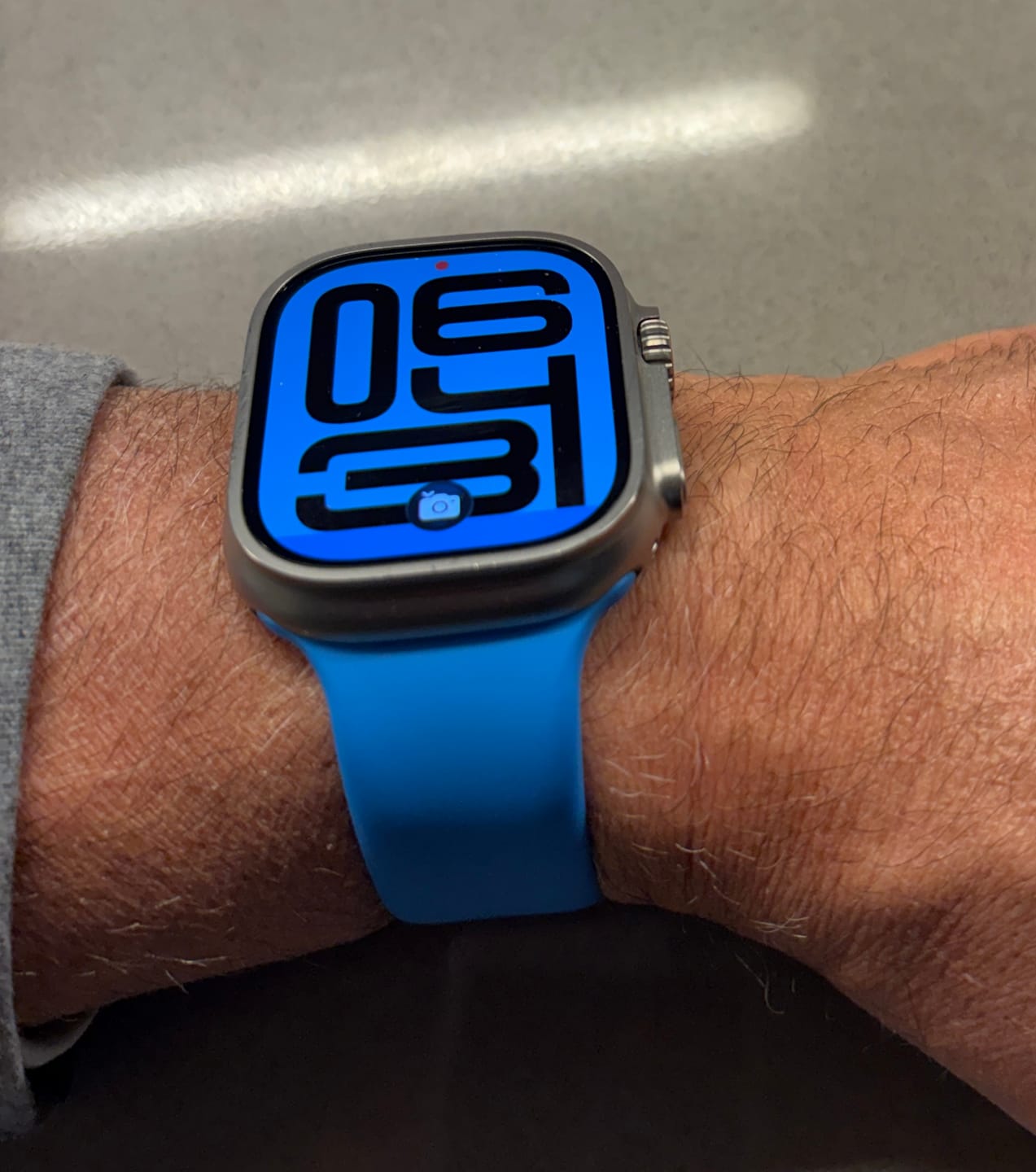Customer photo review of Apple Band Silicone Solid - Sky Blue
