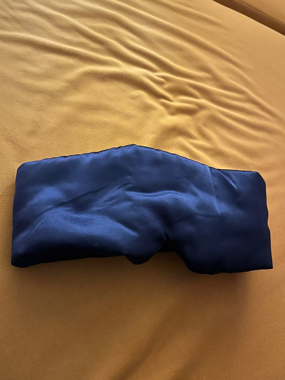 Customer photo review of Premium Silk Sleeping Mask™