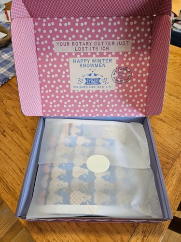 Customer photo review of Tilda Happy Winter Snowman Precut Sew-Ready Quilt Kit