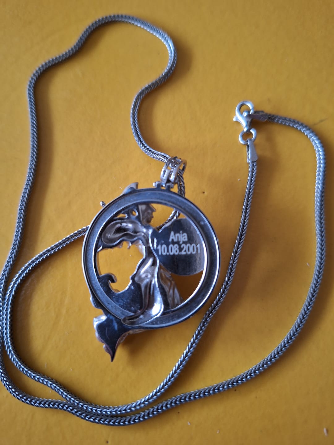 Customer photo review of Greek Athena Pendant Necklace