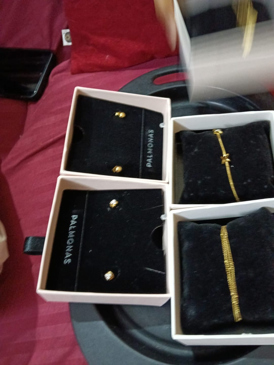 Customer photo review of Trinal Solitaire Stud Earrings