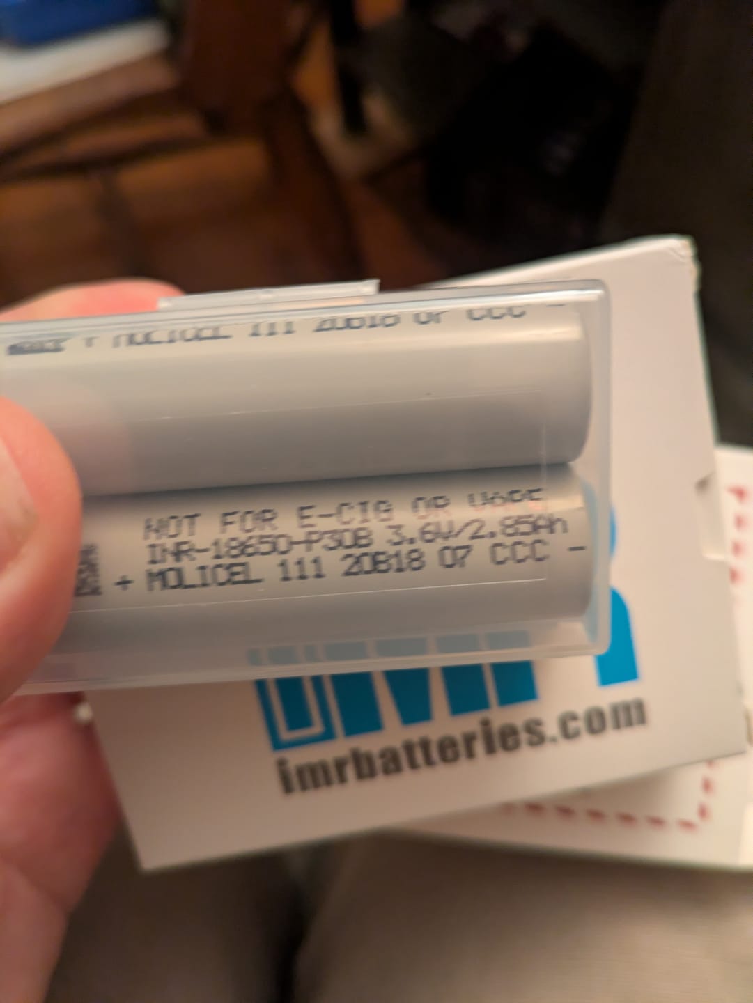 Customer photo review of Molicel P30B 18650 3000mAh 30A Battery