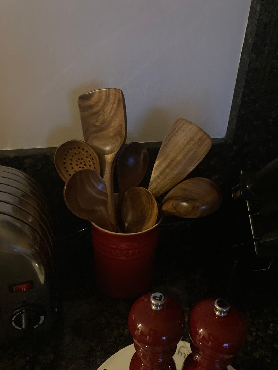 Customer photo review of Teak Wooden Utensil Set