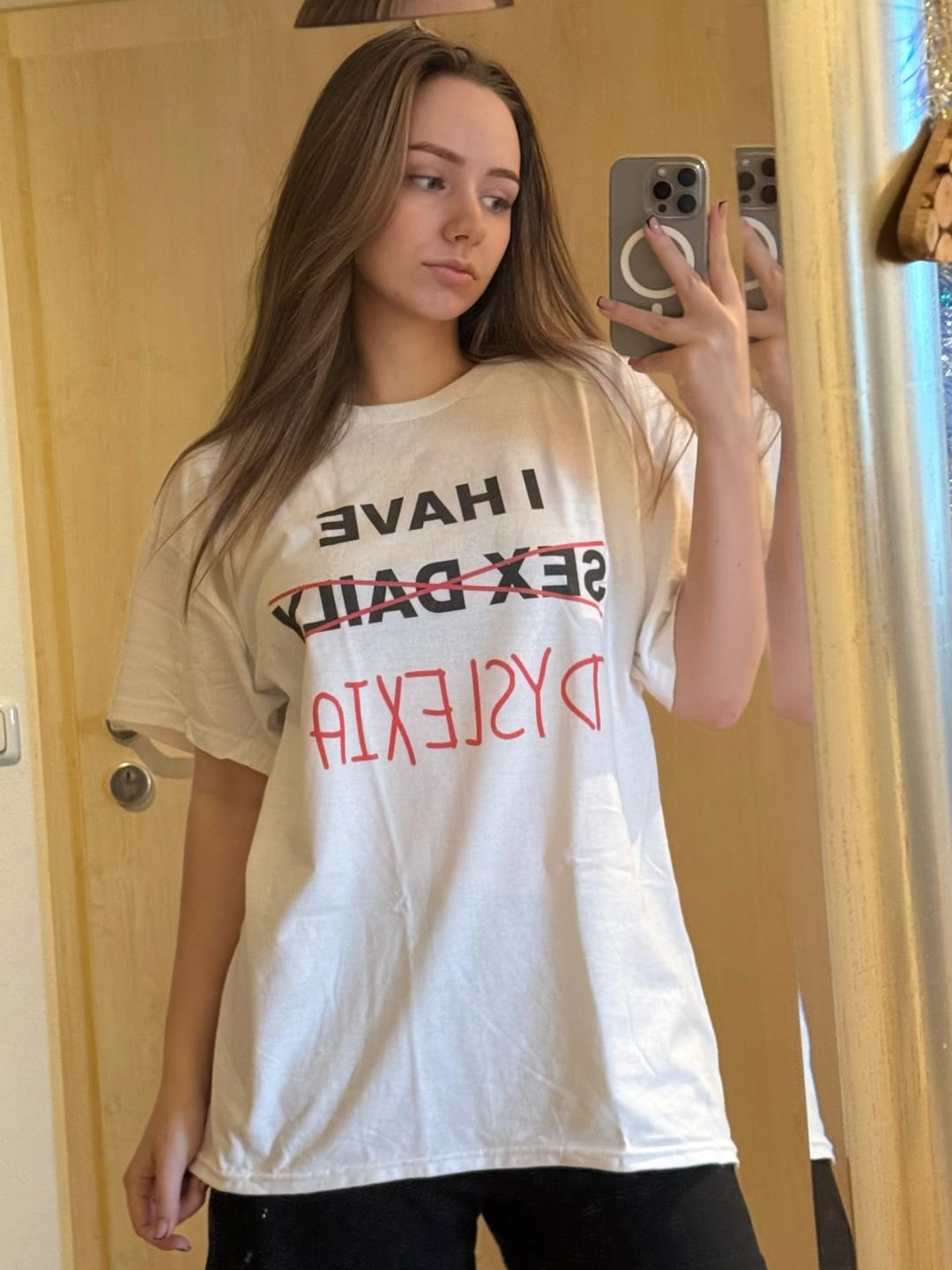 Customer photo review of I Have Dyslexia T-shirt