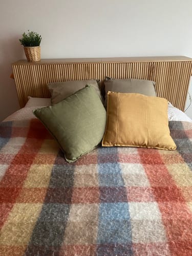 Customer photo review of ESLOV - Tête de lit 160 en bois avec rangements