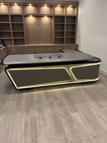 Customer photo review of Modern Office Executive Desk with Side Storage