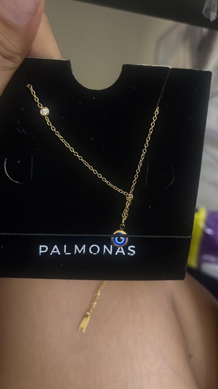Customer photo review of Evil Eye Necklace
