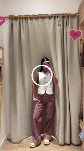 Customer video review of Pantalón Rayas Rose