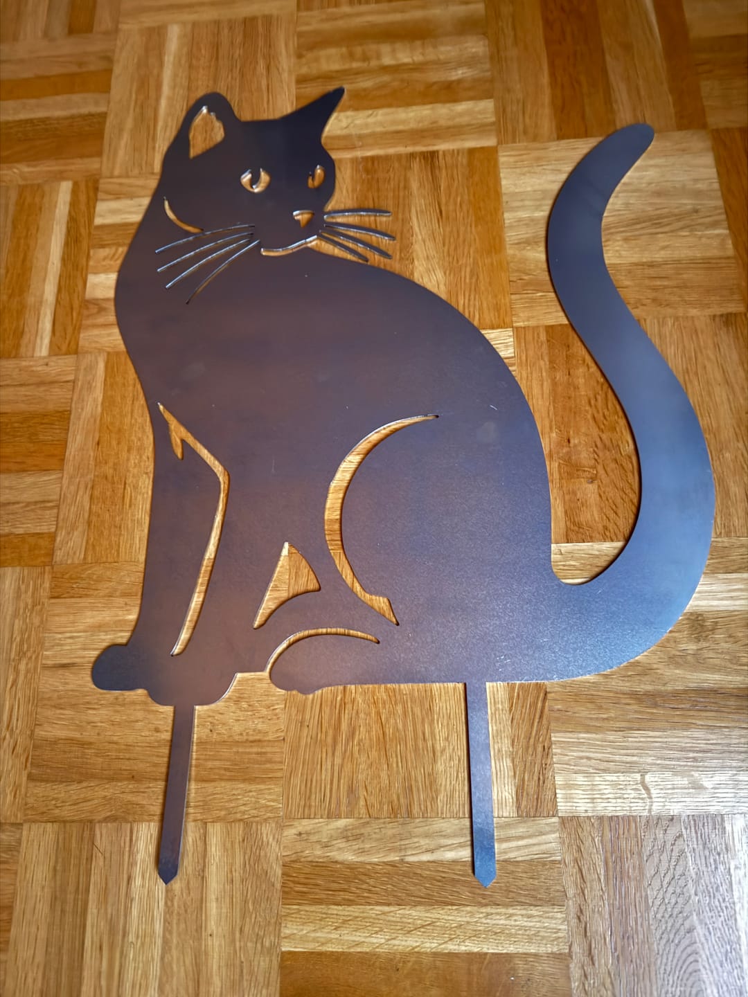 Customer photo review of Gartenstecker Katze sitzend