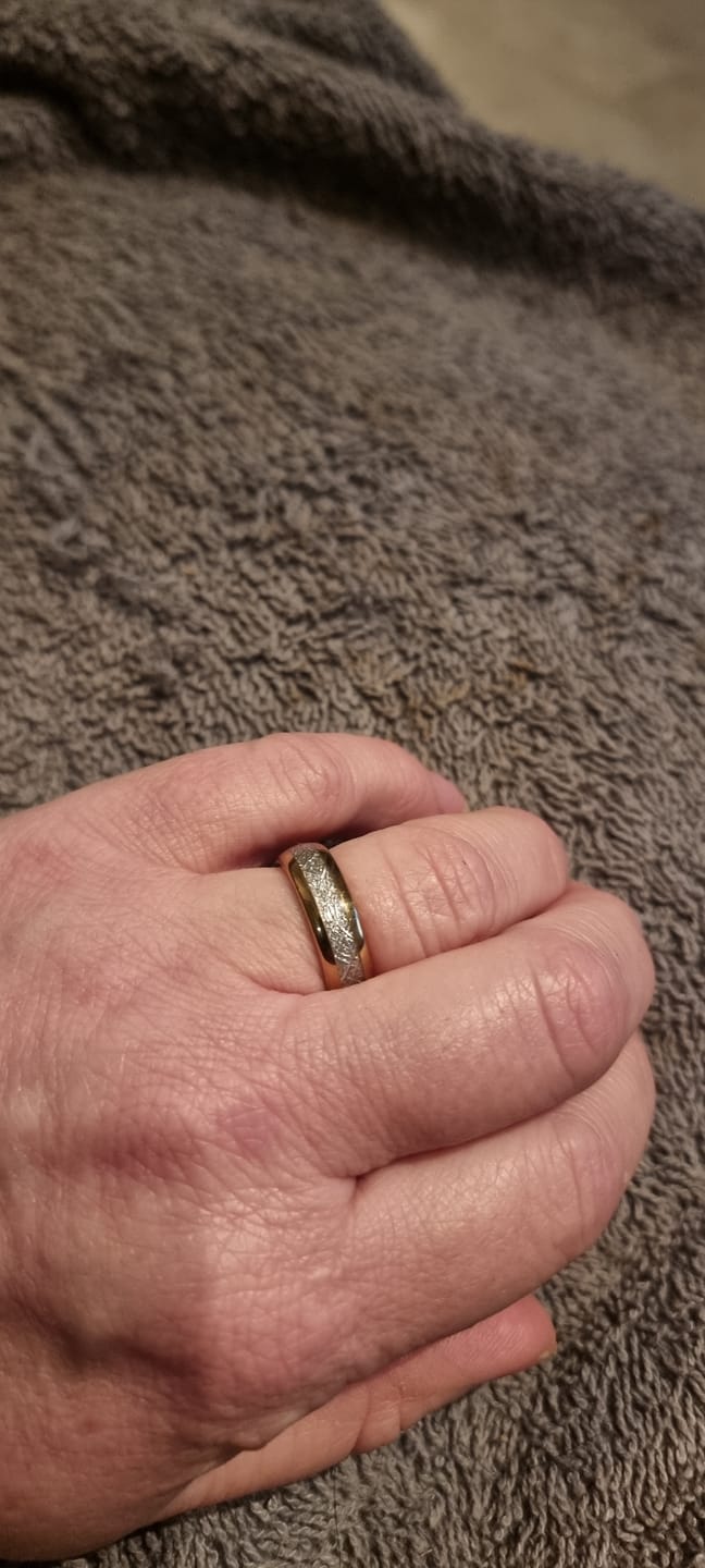 Customer photo review of The Golden Steel 6mm Wonder Ring
