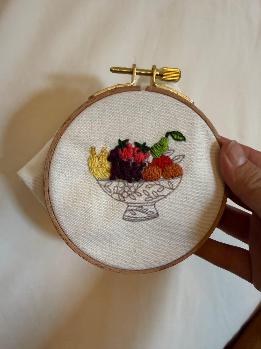 Customer photo review of Fruit Bowl Embroidery Kit