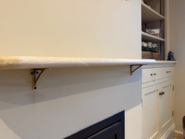 Customer photo review of Ironbridge Aged Brass Shelf Brackets | 4.5/6/7/8/10"