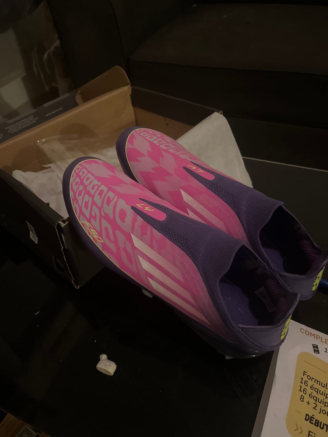 Customer photo review of F50 Laceless Lamine Yamal 2 - Violet/Rose/Jaune Fluo