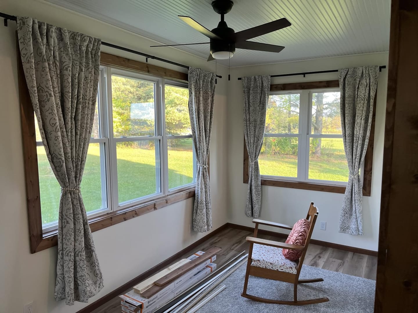 Customer photo review of Paisley Pattern Faux Linen Curtains