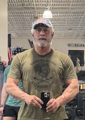 Customer photo review of Can't Snuff the Rooster T-Shirt