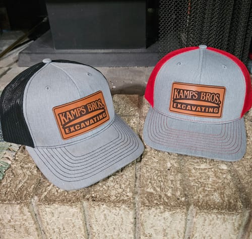 Customer photo review of Premium Custom Leather Patch Hats (Wholesale)