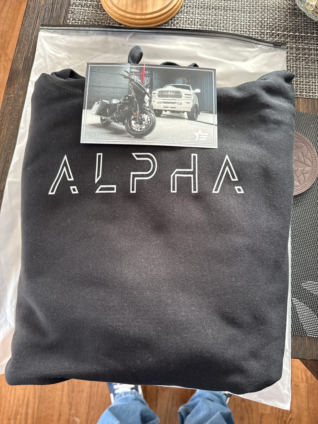 Customer photo review of Premium Heavyweight Alpha Hoodie