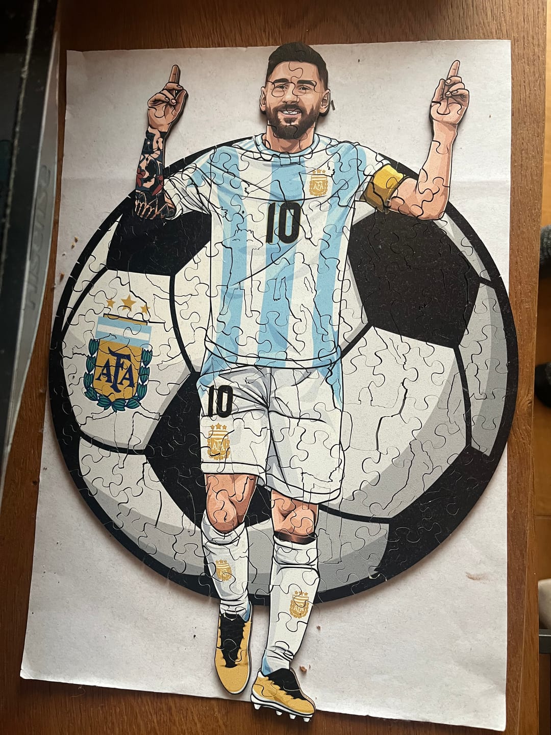 Customer photo review of Lionel Messi - Holzpuzzle