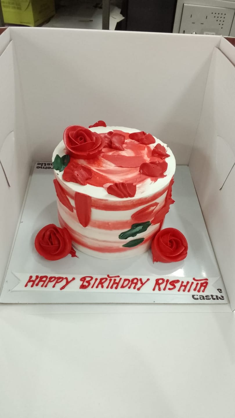 Customer photo review of Pink Rose Ombre Cake