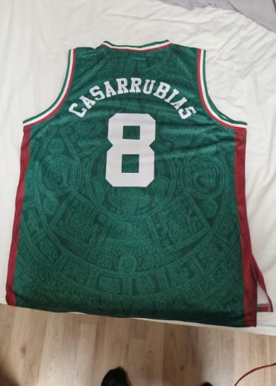 Customer photo review of Mexico Heritage Custom Basketball Jersey