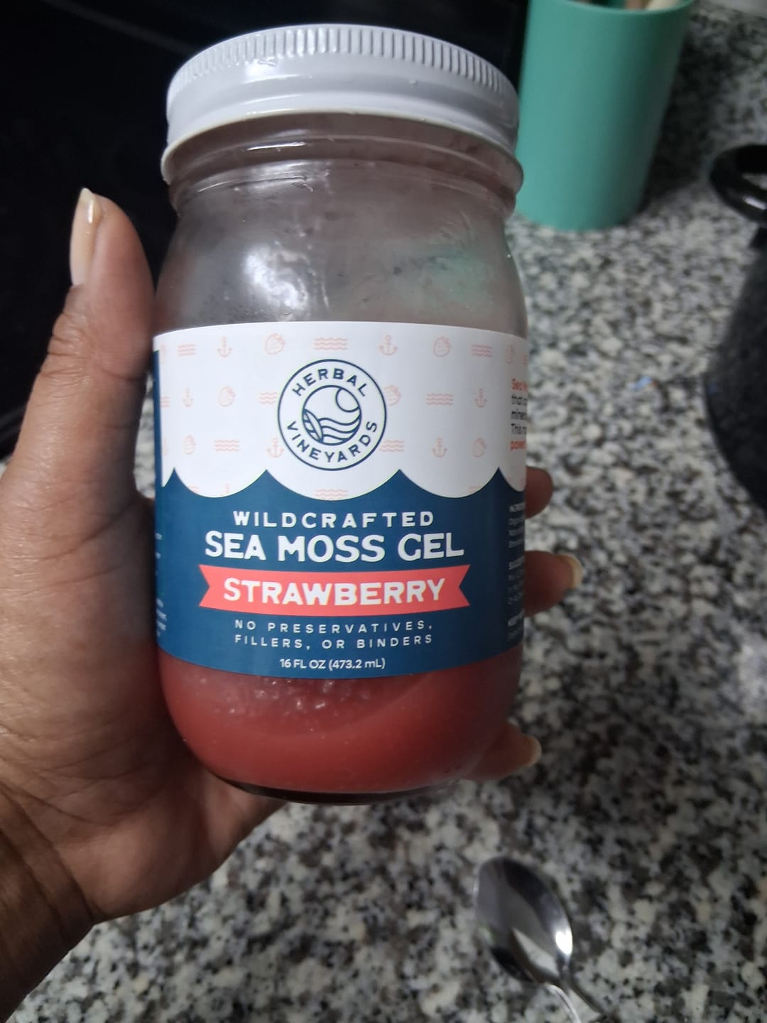 Customer photo review of EXCLUSIVE STRAWBERRY SEA MOSS GEL