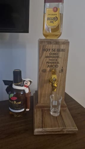 Customer photo review of Casa Master® Wooden Liquor Dispenser: Pour with Style