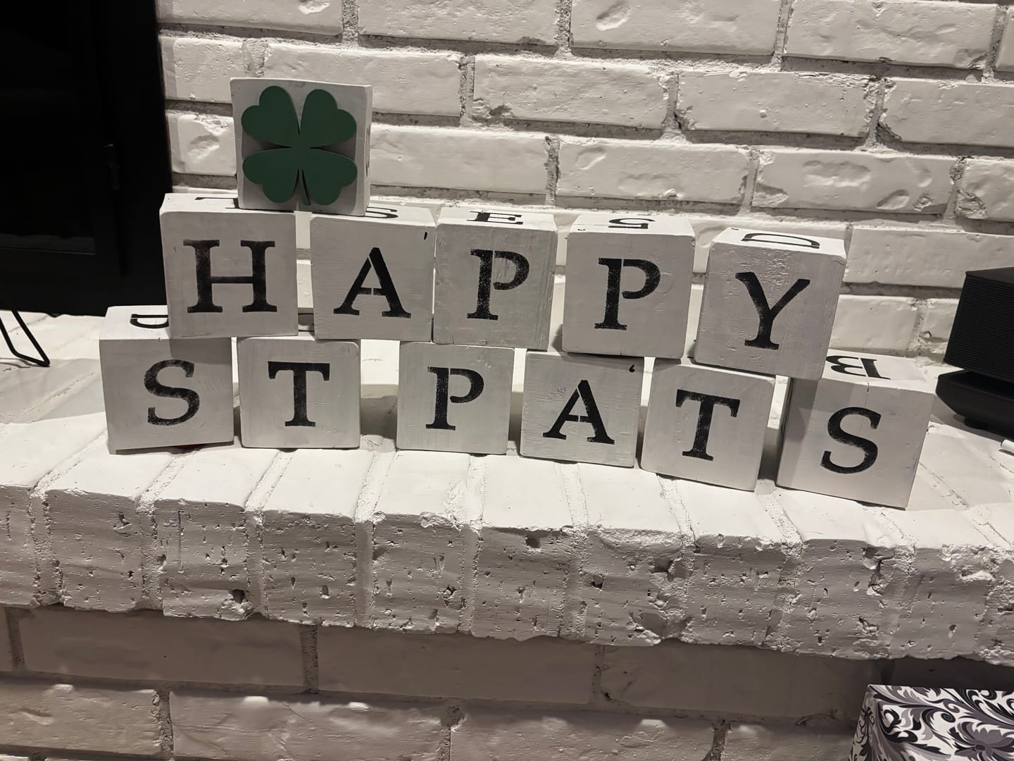 Customer photo review of Shamrock Unfinished Wood Craft Lucky Four Leaf Clover up to 46"  DIY