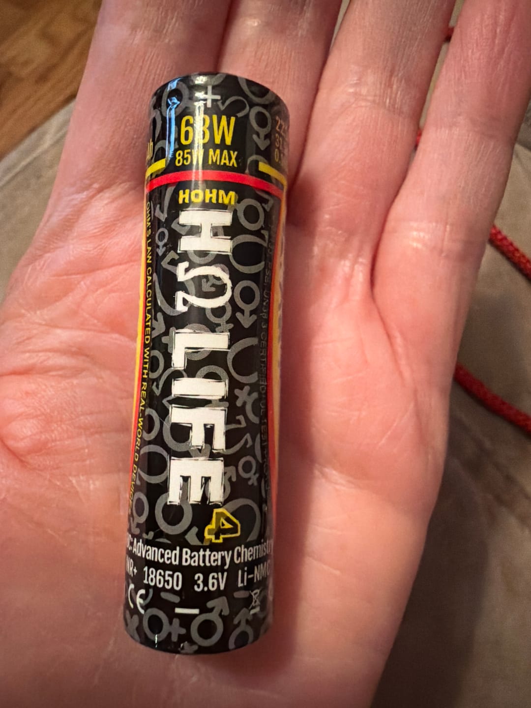 Customer photo review of Hohm Tech Life V4 18650 3015mAh 22.1A Battery