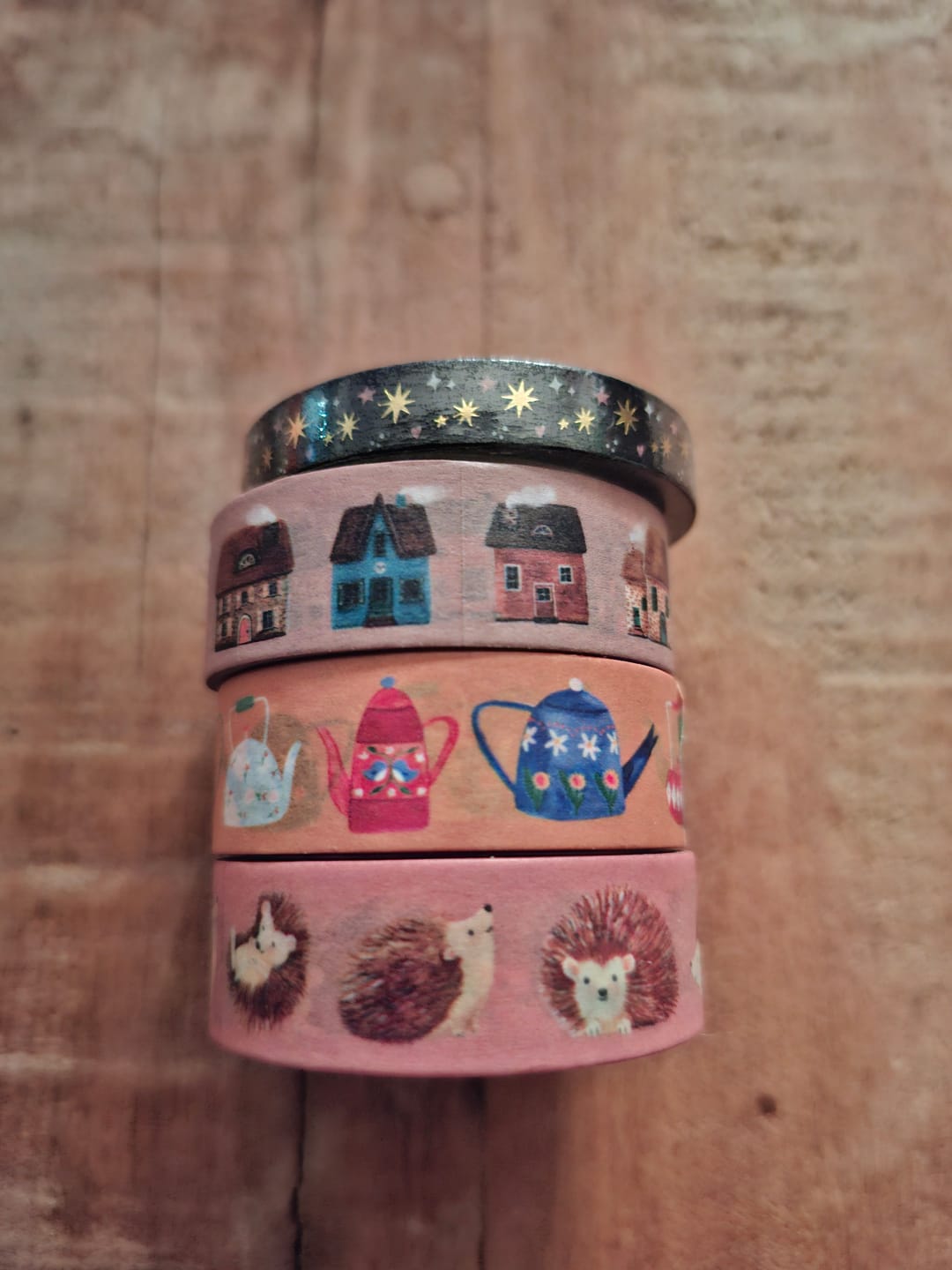 Customer photo review of Nutmeg and Arlo Washi Tape - Black Stars (smal)