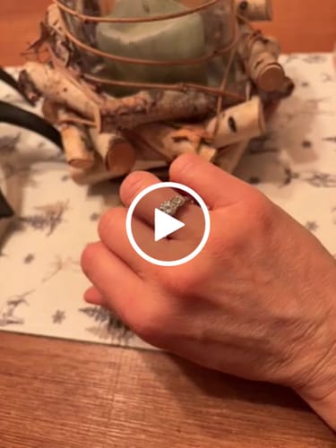 Customer video review of Classic Three Stone Round Cut Moissanite Engagement Ring