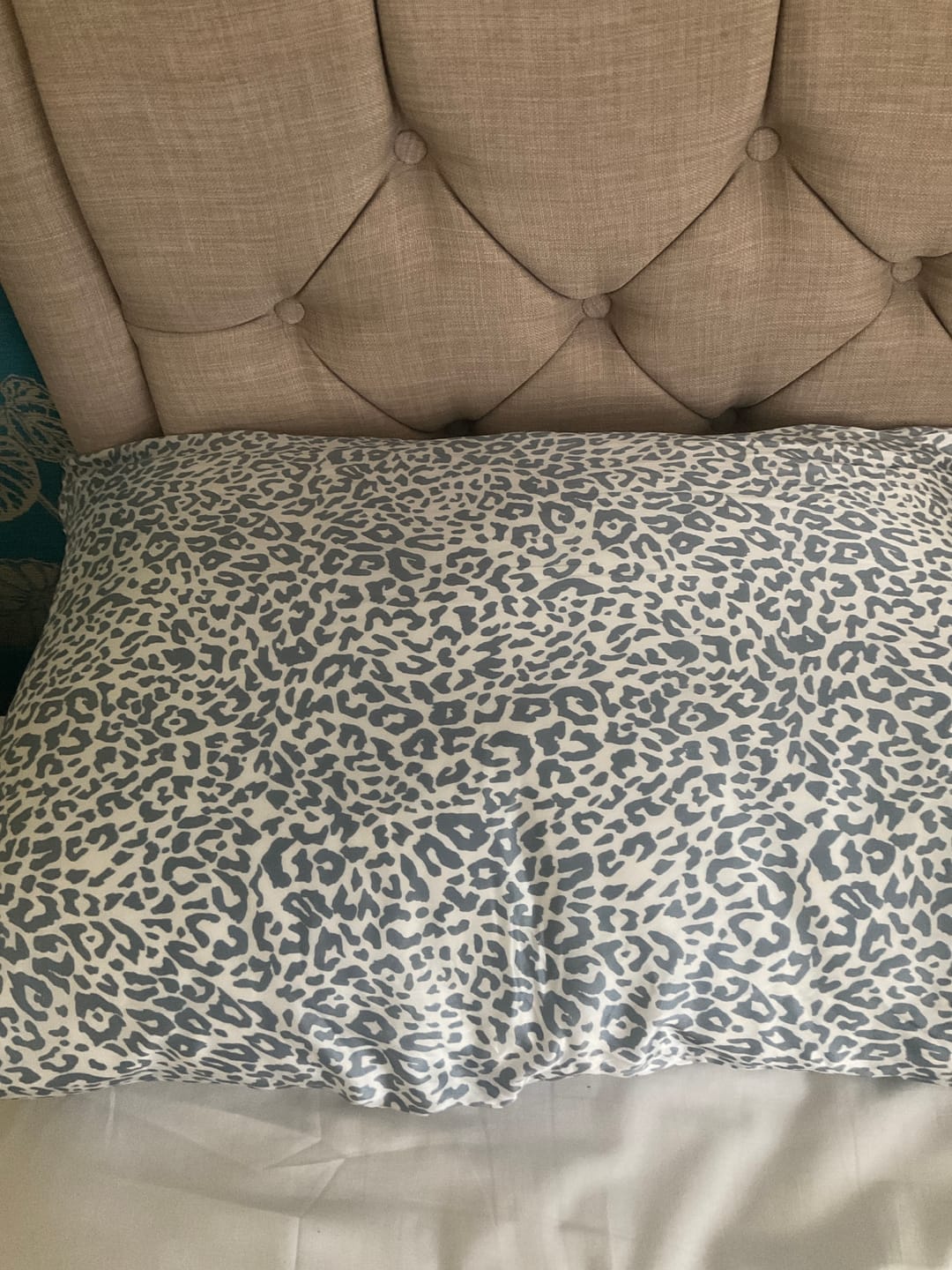 Customer photo review of Brown Leopard 22 Momme Mulberry Silk Pillowcase