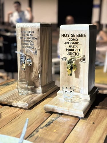 Customer photo review of Casa Master® Wooden Liquor Dispenser: Pour with Style