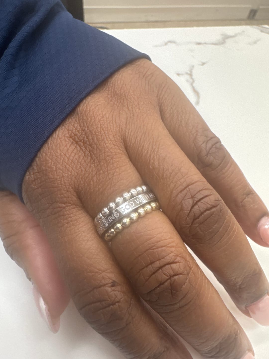 Customer photo review of HONORING GOD WITH MY BODY RING