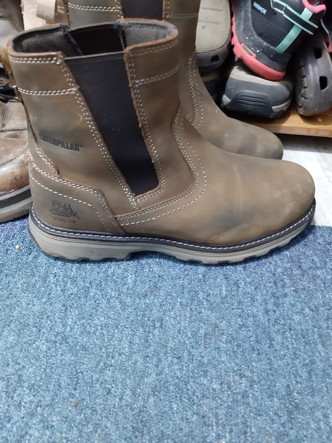 Customer photo review of Pelton Safety Boot S1 Dark Beige