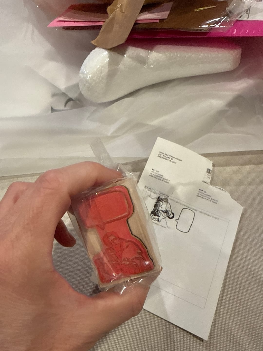 Customer photo review of Face Stamp (Wood Stamp)﹘US